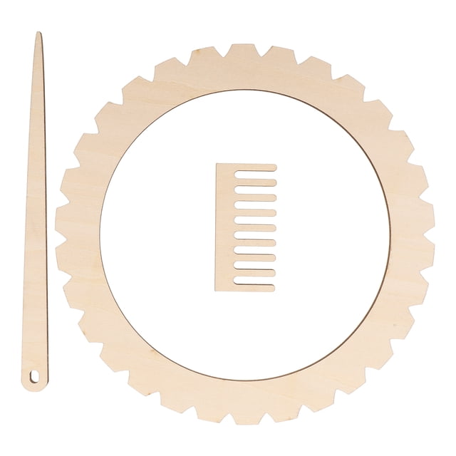 QUMIIRITY 3Pcs Weaving Loom Kit Square Wood Hand Knitting Board Portable Crafting Tool For Diy Projects 1Set