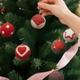 thumbnail image 6 of Honeeladyy 6 PCS Christmas Felt Ornaments Balls Small Christmas Tree Hanging Ornaments Felted Ball Decor for Xmas Party Tree Decoration, 6 of 6