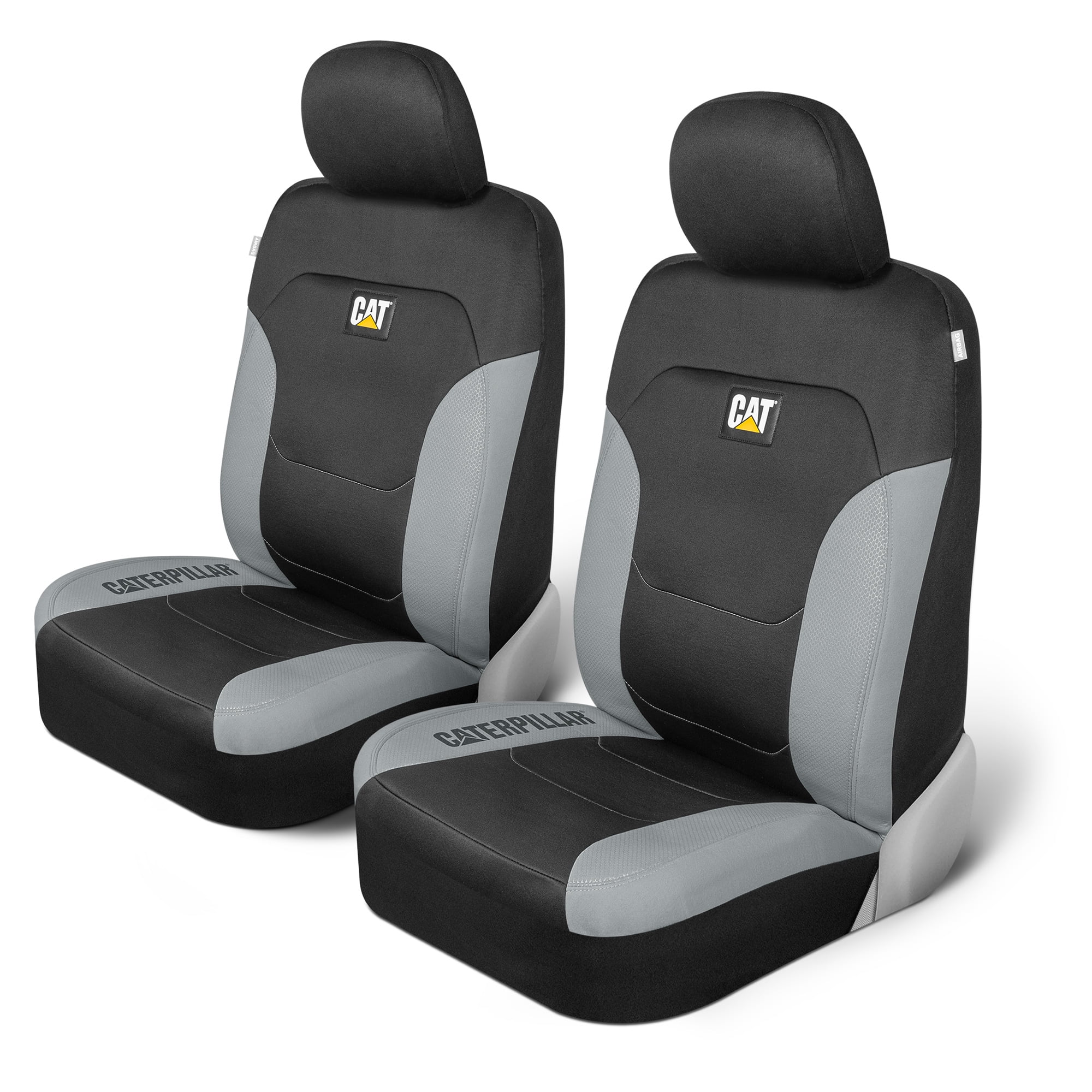 Caterpillar FlexFit Automotive Seat Covers for Cars Trucks and SUV (Set of 2) Car Seat Covers
