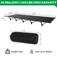 thumbnail image 2 of Carbon Fiber Camping Cot, Lightweight Folding Bed with Carry Bag for Outdoor Hiking Travel, 2 of 9