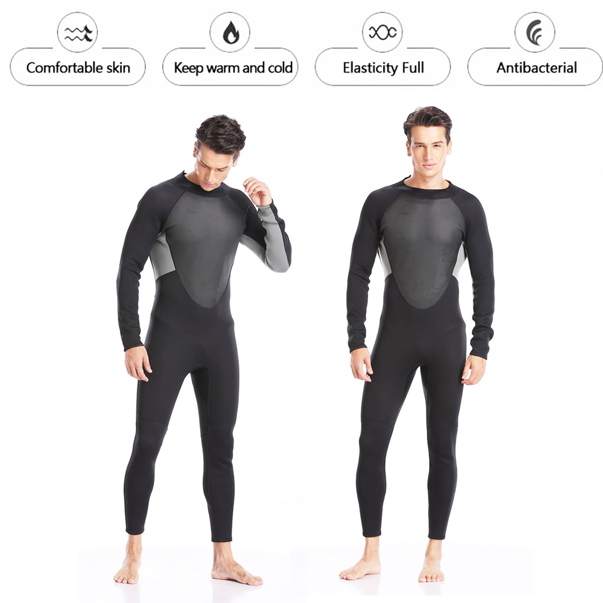 Men Neoprene Diving Suit Full Body Scuba Wetsuit Surf Swimming Jumpsuit  Anti-UV 