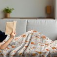 thumbnail image 3 of Aztec Soft Flannel Fleece Throw Blanket, Feather Motifs Symbolic Traditional, Cozy Plush for Indoor and Outdoor Use, 50" x 70", Pale Pink Orange, by Ambesonne, 3 of 5