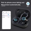thumbnail image 4 of Audífonos inalámbricos verdaderos, actualización 5.1 Emparejamiento automático Auriculares intrauditivos estéreo de alta fidelidad con micrófono incorporado y estuche de carga para correr deportes Negro ACTIVE  Biensenido a ACTIVE, 4 of 5