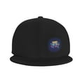 thumbnail image 3 of DouZhe Flat Brim Cap Snapback Hat, Neon Game Controller Games Zone Prints Adjustable Black Adult Baseball Cap, 3 of 6