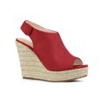 thumbnail image 1 of BLISSFUL STEP Women's Espadrilles Platform Heel Wedges Sandals Red 7, 1 of 8