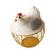 thumbnail image 5 of Cesta para huevos con tapa, rústica, decorativa, redonda, para huevos de gallina, colección de huevos Tapa gris, 5 of 9