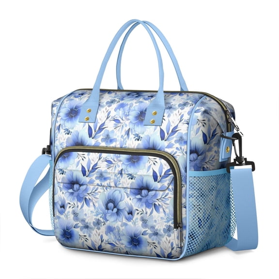 Pioneer Flower Floral Print Pattern Womens Lunch Box for Work,Insulated Large Lunch Bag for Tween and Teen,Loncheras Para Mujer,Leakproof Adult Lunch Bag for Work,Beach,Travel,Picnic,Camping