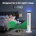 thumbnail image 4 of Quiet Tower Fan for Bedroom, Oscillating Fan with Child Lock & Night Light, 28dB, 12H Timer and Remote, 5 Speeds Cooling Fan for Nursery and Home,White, 4 of 8