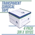 thumbnail image 3 of QMD medical transparent plastic tape, 3" x 10 yards, 4/box, 3 of 5