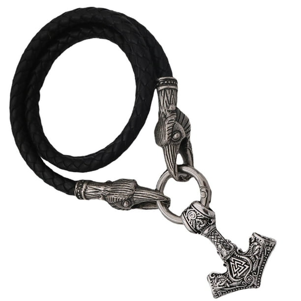 colgante collar/símbolo Ravens cabeza declaración regalo THOR moda Vintage joyería talismán para mujeres y hombres adolescentes/ , Cadena de 60cm Salvador Dali Collar colgante