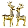 thumbnail image 2 of de esculturas modern estatuillas Feng Shui animales Lucky estatu ciervos escandinavos, mesas, bodas, hogares, decoraciones Oro perfecl Estatua de escultura de ciervo, 2 of 8