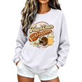 thumbnail image 5 of YVNAURA Womens Game Day Football Sweatshirt Funny Letter Graphic Print Long Sleeve Crewneck Pullover Casual Fan Tops for Touchdown Season Stadium Events, White,XXXL, 5 of 6