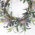 thumbnail image 4 of Wreath Simulation Flower Garland Decoration Elegant Hangable Pink Rose Spring Summer Semi-handmade Artificial Plant, 4 of 8