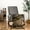 Gray, variant on Costway Mid Century Retro Fabric Rocking Chair Upholstered Nursery Armchair Gray