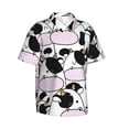 thumbnail image 2 of Balery Cute Animal with Cow Print Men's Hawaiian Shirts Short Sleeve Beach Shirt Relaxed Fit Vacation Button Down Shirts-3X-Large, 2 of 9