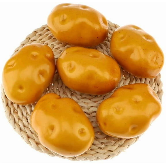 6pcs Artificial Potato Lifelike Fake Vegetable Home Kitchen Party Food Toy Decoration Model Props