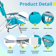 Folding Backpack Beach Chair, High Back Beach Chairs for Adults,Lightweight Portable Camping Chair,Backpack Beach Chair