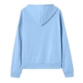 thumbnail image 5 of Lumtrix Zip Up Hoodie Women Long Sleeve Fall Winter Oversized Sweatshirts Zipper Oversized Cute Track Jackets With Pockets Sky Blue L, 5 of 5