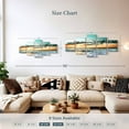 thumbnail image 3 of Elephant Stock Retro Cancun Beach Wall Art - Horizontal Multi Panel Canvas - Living Room Wall Decor - Beach Multi Panel - Blue And Orange Decor - 42" x 19", 3 of 4