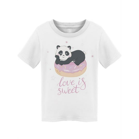 Panda On Donut: Love Is Sweet T-Shirt Toddler -Image by Shutterstock,  5 Toddler