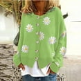 thumbnail image 2 of Fesfesfes Women Cardigan Women Fall Winter Casual Floral Printed Long Sleeve Knitted Cardigan Sweater Coat Tops, 2 of 5