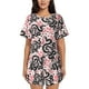thumbnail image 1 of Fotbe Black Snake Conjunto de Pijama Estampado para Mujer, 2 Piezas, Ropa de Dormir con Camiseta de Manga Corta y Shorts Suaves-Large, 1 of 6