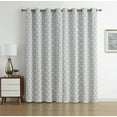 thumbnail image 2 of Kate Aurora 2 Pack 100% Max Blackout Thermal Trellis Grommet Top Curtains - Assorted Colors & Sizes, 2 of 2