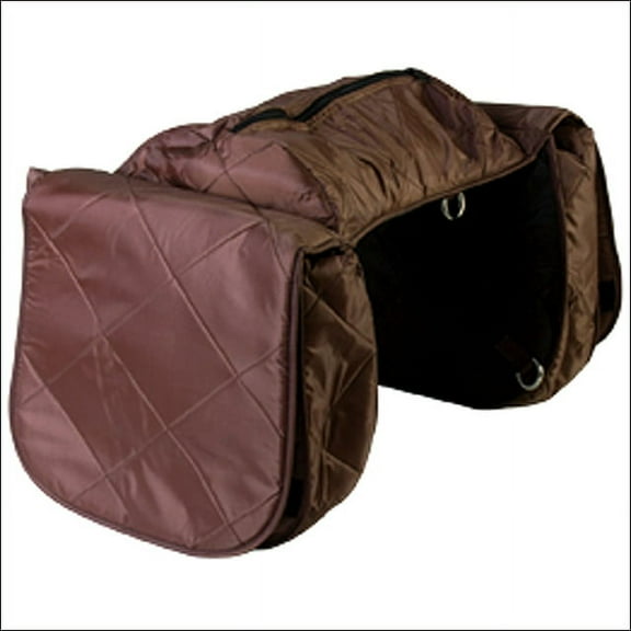 Hilason Western Tack Horse Brown Nylon Saddle Bags 210D