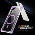 thumbnail image 5 of Allytechgroup Magnetic Compatible with Samsung Galaxy S21 Clear Case, [Not-Yellowing] [Military Grade Drop Protection] Shockproof Protective Clear Phone Case for Samsung Galaxy S21, Purple, 5 of 7