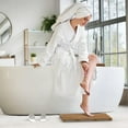 thumbnail image 4 of Bambloom Bath Mat,Bamboo Large Shower Mat w/ Non-Slip Pads,21.3x14.2in,Walnut, 4 of 9