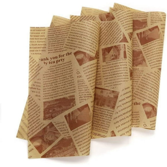 nipocaio 100 Pcs Sandwich Wrapping Paper, 10X10 Inches Deli Paper, Greaseproof & Non-stick Parchment Paper