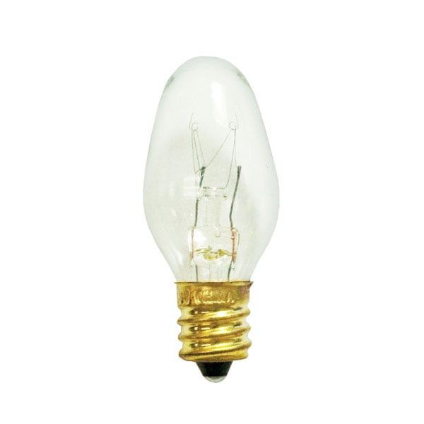 7W C7 Nite Lite Clear E12 120V Night Light, Case of 200 by