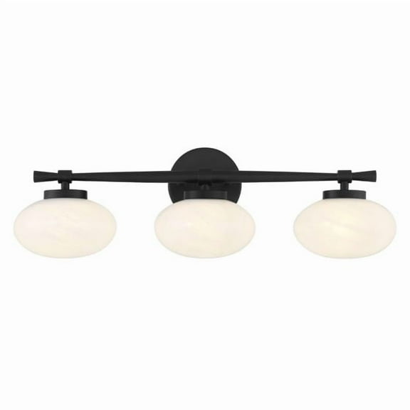 Savoy House 8-1050-3-BK Barrow 3-Light Bathroom Vanity Light in Matte Black