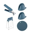 thumbnail image 3 of Juego de cocina antiescaldaduras, resistente al calor, duradero, utensilios de cocina, herramientas de elevación, para mover platos calientes o azul, 3 of 8