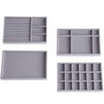 thumbnail image 1 of Schmuck Tabletts Organizer,Stapelbar Schmuck Zubehr Tablett Set mit 4 Schublad, 1 of 5
