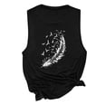 thumbnail image 3 of Floral Tank Top for Women Butterflies Graphic Print Sleeveless Tees Camping Hiking Tunic T-Shirt, 3 of 3