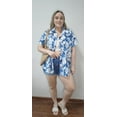 thumbnail image 4 of TIYOMI Ladies Plus Size Palm Leaf Shirts Short Sleeve 4X Tops Beach Shirts Hawaiian Button Down Tee Summer Loose Fit Blouse 4XL 24W 26W, 4 of 5