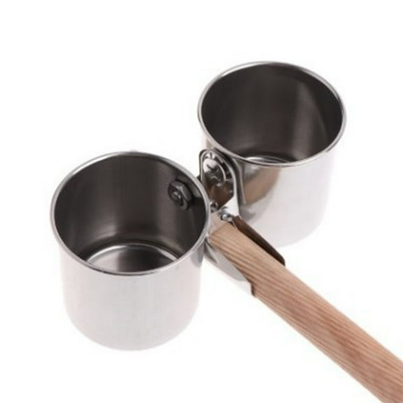 Walbest Bird Water Feeder Dishes Double Bird Bowl for Cage Coop Cups Parrot Food Hanging Pet Animal Stainless Steel Birdcage Bowls Feeding Perches Play Stand with Clamp