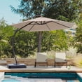 thumbnail image 3 of CLEARANCE! 11 FT Patio Umbrella Outdoor Table Umbrella - Large Market Umbrella&nbsp; Crank for Garden, Lawn, Market, Pool, Deck, Backyard, 3 of 10