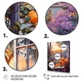 thumbnail image 3 of Designart "Sunset Florals through Italian Windows III" Floral Framed Wall Art - Traditional Orange Window Bedroom Framed Canvas Wall Art, 3 of 6