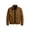 Coffee, variant on Mens Utility Workwear Jacket Zip Front Long Sleeve Vintage Loose Outerwear Coat Blue M