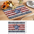 thumbnail image 6 of 4th of July Star Placemats Set of 8 Independence Day American Flag Vintage Place Mats Indoor Wipeable Table Mats Washable Cloth Dining Table Placemats for Kitchen Holiday Party Home Decor 13x19 Inch, 6 of 9