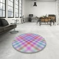 thumbnail image 4 of Ahgly Company Machine Washable Indoor Rectangle Transitional Thistle Purple Area Rugs, 4' x 6', 4 of 7