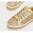 thumbnail image 6 of LUCKY STEP Platform Sparkly Fashion Sneakers Glitter Casual Shoes,Gold,Womens, 6 of 10