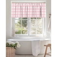 thumbnail image 4 of Pink Buffalo Valances for Windows Plaid Valance Rod Pocket Light Filtering Short Window Treatments Curtains for Kitchen Bathroom Living Room Bedroom, 1 Panel, 42 x 18 Inch, 4 of 7