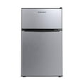 thumbnail image 1 of Hamilton Beach 3.1 Cu.Ft Mini Fridge with True Freezer, 2-Door Compact Refrigerator, Energy Star, Reversible Doors, Stainless Steel, 1 of 8