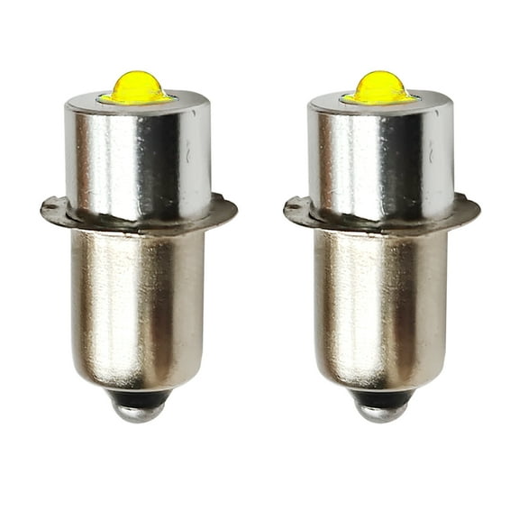 GRV P13.5S LED Flashlight Bulb DC4-12V, 3W PR2 LED Bulb for 4-16 C&D Cells Flashlight,6000K Bright White 9V 12V Replacement Bulbs Pack of 2