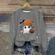 thumbnail image 1 of Heisall Womens Hoodies Halloween-themed Sparkling Print Round Neck Long Sleeve Fleece-lined Casual Sporty Fashion Sweatshirts, 1 of 9
