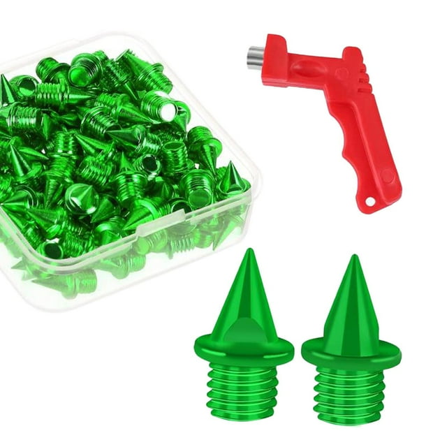 Spikes de reemplazo de spikes de zapatos de pista de 60pcs para zapatos de pista para correr corto Verde