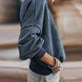 thumbnail image 5 of RYDCOT Sweatshirts for Women Loose Fit Crewneck Solid Color Sweater Long Sleeve Casual Pullover Sweatshirts Fall Winter Tops Blouses Shirts Sale or Clearance, 5 of 6